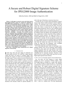 A Secure and Robust Digital Signature Scheme for JPEG2000 Image Authentication