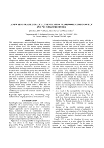 A NEW SEMI-FRAGILE IMAGE AUTHENTICATION FRAMEWORK COMBINING ECC AND PKI INFRASTRUCTURES