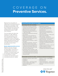 Preventive Services.