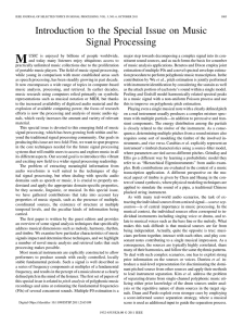 M Introduction to the Special Issue on Music Signal Processing
