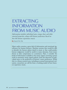 EXTRACTING INFORMATION FROM MUSIC AUDIO