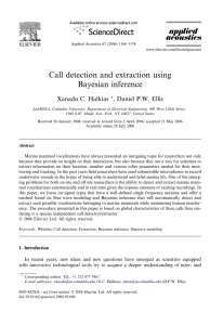 Call detection and extraction using Bayesian inference Xanadu C. Halkias