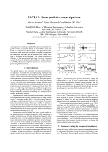 LP-TRAP: Linear predictive temporal patterns