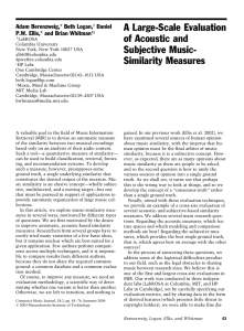 A Large-Scale Evaluation of Acoustic and Subjective Music- Similarity Measures