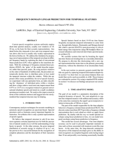 FREQUENCY-DOMAIN LINEAR PREDICTION FOR TEMPORAL FEATURES {