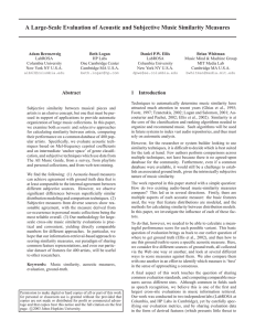 A Large-Scale Evaluation of Acoustic and Subjective Music Similarity Measures