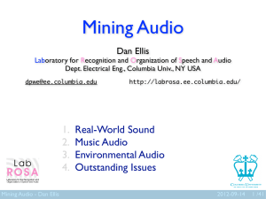 Mining Audio 1. 2. 3.