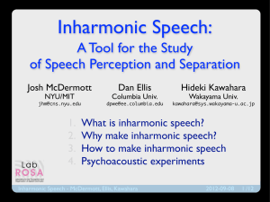 Inharmonic Speech: A Tool for the Study of Speech Perception and Separation