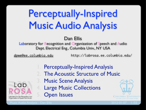 Perceptually-Inspired Music Audio Analysis