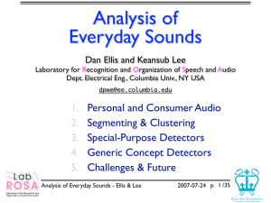 Analysis of Everyday Sounds