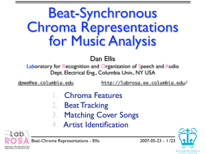 Beat-Synchronous Chroma Representations for Music Analysis 1.