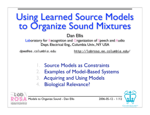 Using Learned Source Models to Organize Sound Mixtures