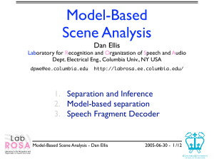 Model-Based Scene Analysis 1. 2.