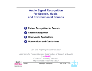 Audio Signal Recognition for Speech, Music, and Environmental Sounds