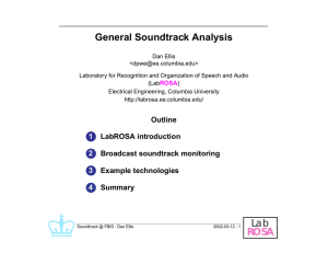 General Soundtrack Analysis ROSA )