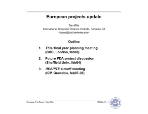 European projects update