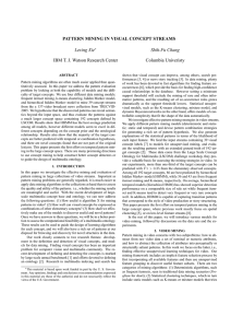 PATTERN MINING IN VISUAL CONCEPT STREAMS Lexing Xie Shih-Fu Chang