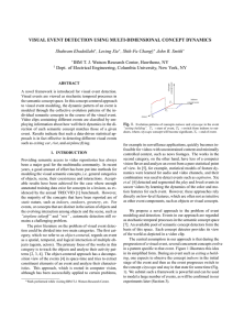 VISUAL EVENT DETECTION USING MULTI-DIMENSIONAL CONCEPT DYNAMICS Shahram Ebadollahi , Lexing Xie