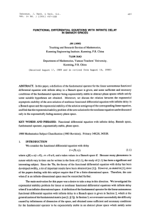 WITH INFINITE DELAY FUNCTIONAL DIFFERENTIAL BANACH SPACES