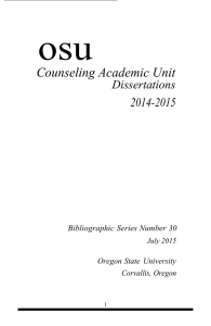 osu Counseling Academic Unit 2014-2015 Dissertations