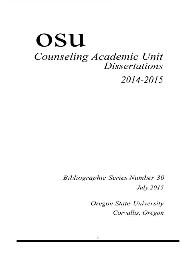osu dissertations database