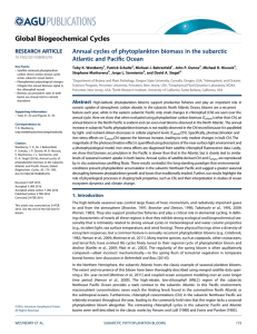 Annual cycles of phytoplankton biomass in the subarctic