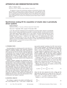 Synchronous analog I O for acquisition of chaotic data in periodically Õ