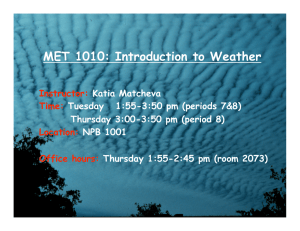 MET 1010: Introduction to Weather