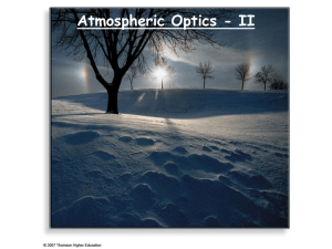 Atmospheric Optics - II