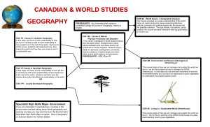 CANADIAN &amp; WORLD STUDIES GEOGRAPHY