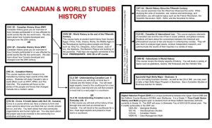 CANADIAN &amp; WORLD STUDIES