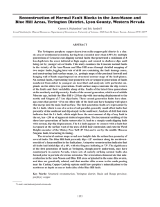 Reconstruction of Normal Fault Blocks in the Ann-Mason and