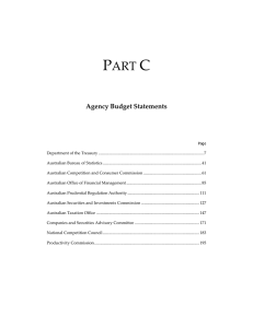 P C ART Agency Budget Statements