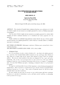 REALCOMPACTIFICATION AND REPLETENESS OF WALLMAN SPACES (Received August January