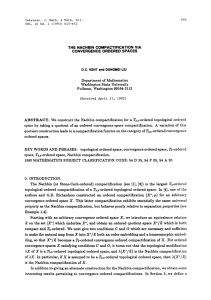 COMPACTIFICATION CONVERGENCE F3.5-ordered space