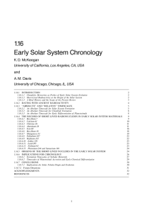 1.16 Early Solar System Chronology