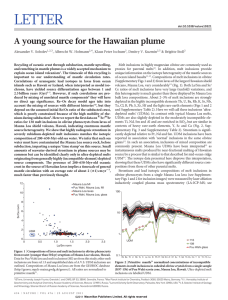 LETTER A young source for the Hawaiian plume
