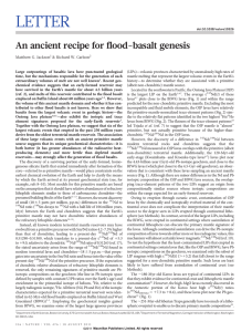 LETTER An ancient recipe for flood-basalt genesis