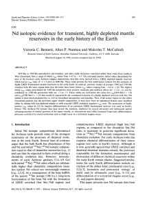 Nd  isotopic  evidence  for transient,  highly... reservoirs  in the  early history of the ...