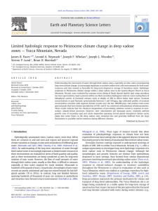 Limited hydrologic response to Pleistocene climate change in deep vadose zones