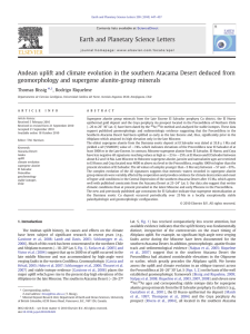 Andean uplift and climate evolution in the southern Atacama Desert... geomorphology and supergene alunite-group minerals