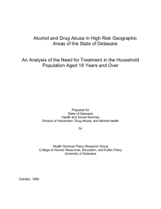 Alcohol and Drug Abuse in High Risk Geographic