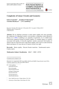 Complexity of Linear Circuits and Geometry · Jonathan D. Hauenstein · Fulvio Gesmundo