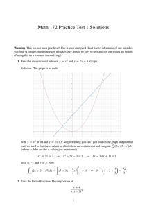 Math 172 Practice Test 1 Solutions