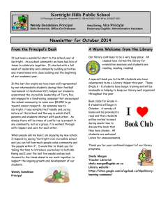 Kortright Hills Public School Newsletter for October,2014 From the Principal’s Desk