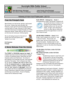 Kortright Hills Public School Newsletter for February, 2013  Kirk Runciman