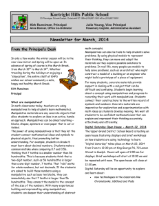 Kortright Hills Public School Newsletter for March, 2014 From the Principal’s Desk