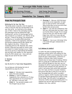 Kortright Hills Public School Newsletter for January 2014 From the Principal’s Desk