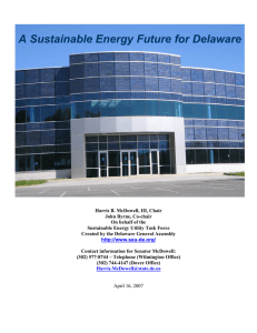 A Sustainable Energy Future for Delaware
