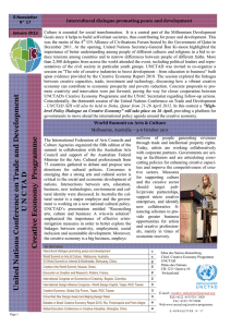 Intercultural dialogue promoting peace and development E-Newsletter N° 17 January 2012